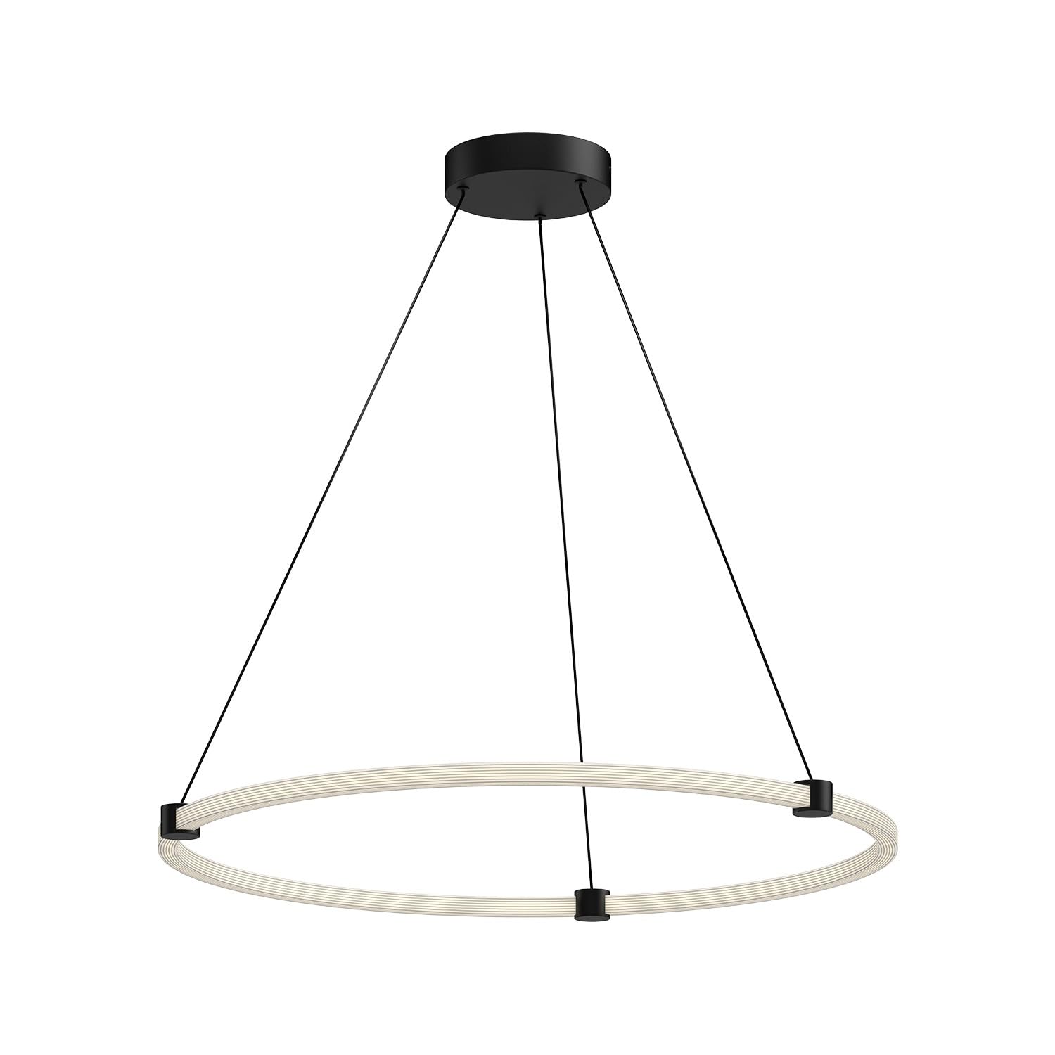 Kuzco PD24732-BK BRUNI 32" PENDANT TEXTURED BLACK 120" WIRE 120V TRIAC/ELV LED 3000K 90CRI 44W