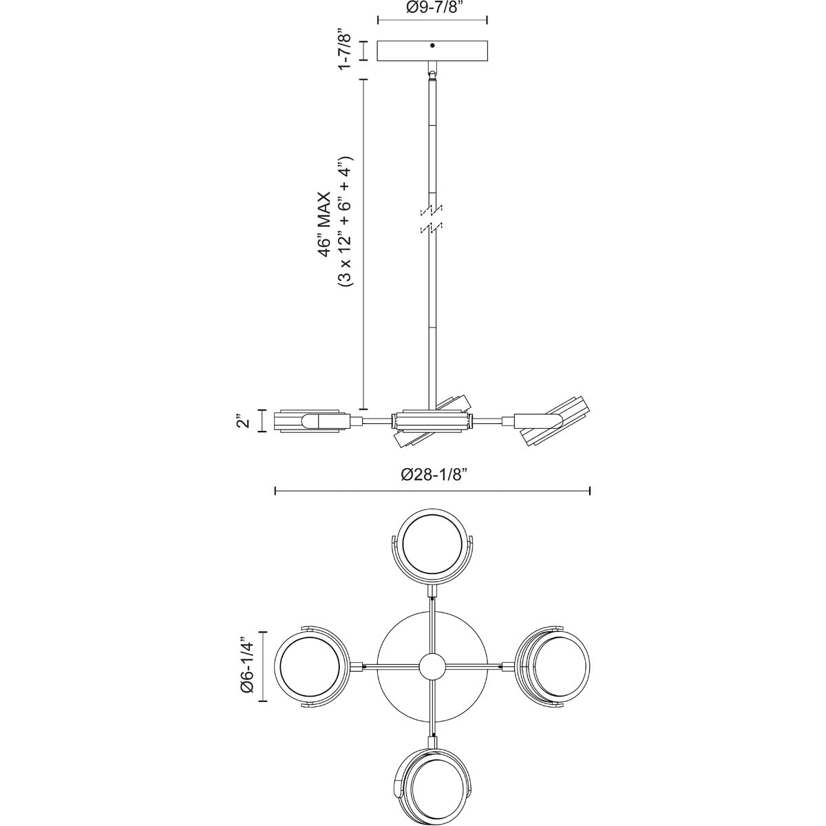 Alora PD325428PNAR BLANCO 28" PD POLISHED NICKEL ALABASTER 65W LED 90 3000K DC LED