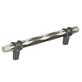 Amerock Cabinet Pull Polished Nickel/Black Chrome 5-1/16 inch (128 mm) Center-to-Center London 1 Pack Drawer Pull Drawer Handle Cabinet Hardware