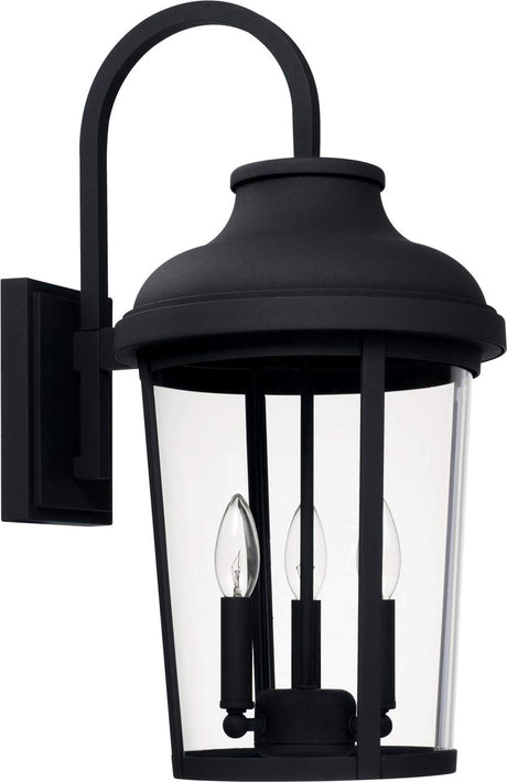 Capital Lighting 927031BK Dunbar 3 Light Outdoor Wall Lantern Black