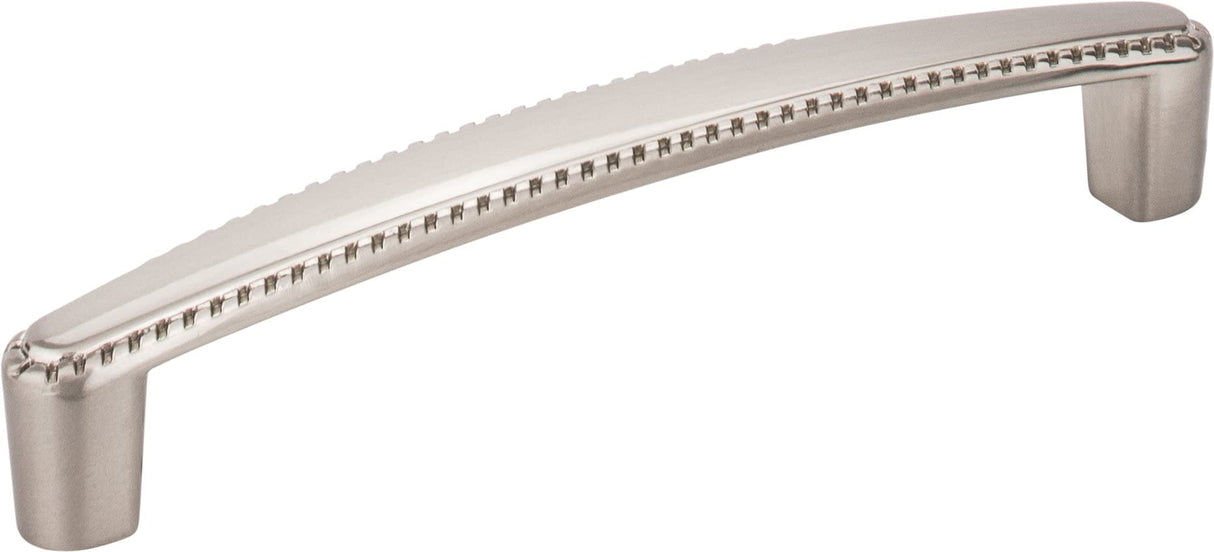 Elements Z115-128SN 128 mm Center-to-Center Satin Nickel Rope Detailed Lindos Cabinet Pull