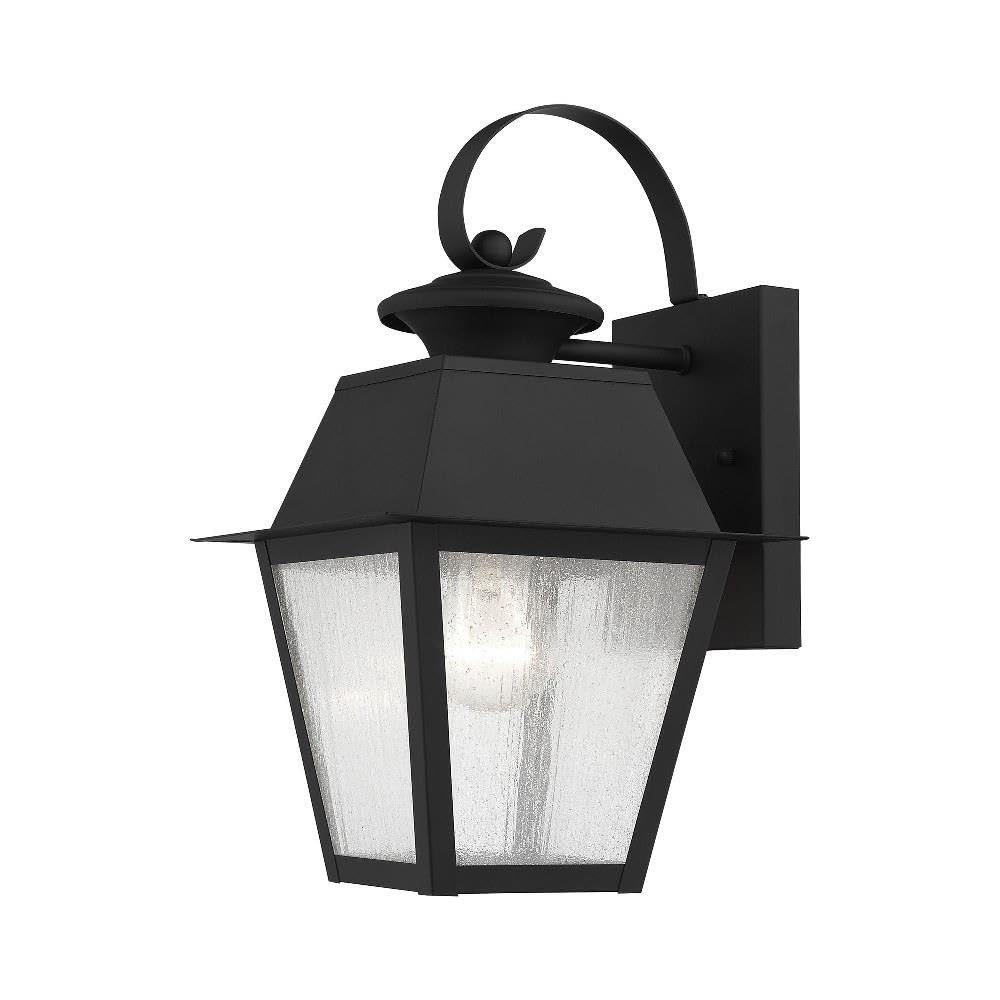 Livex Lighting 2162-04 Mansfield 1-Light Outdoor Wall Lantern, Black