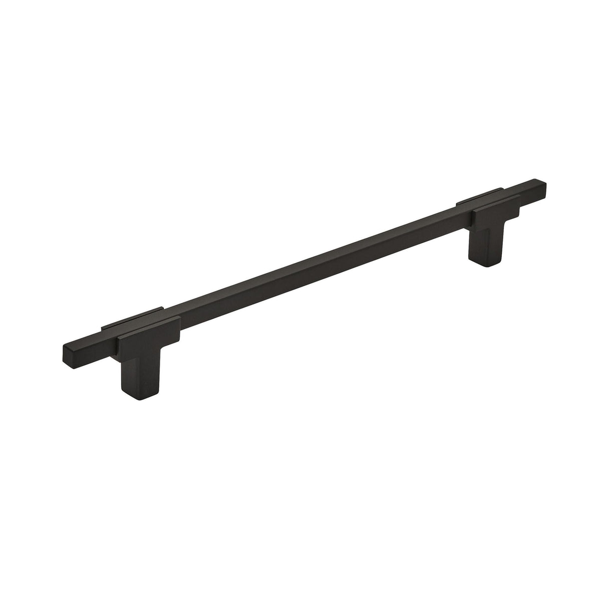 Amerock Cabinet Pull Matte Black/Matte Black 7-9/16 inch (192 mm) Center to Center Urbanite 1 Pack Drawer Pull Drawer Handle Cabinet Hardware
