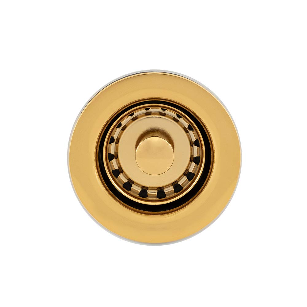 Premier Copper Products D-133PB 2-Inch Bar Basket Strainer Drain, Polished Brass