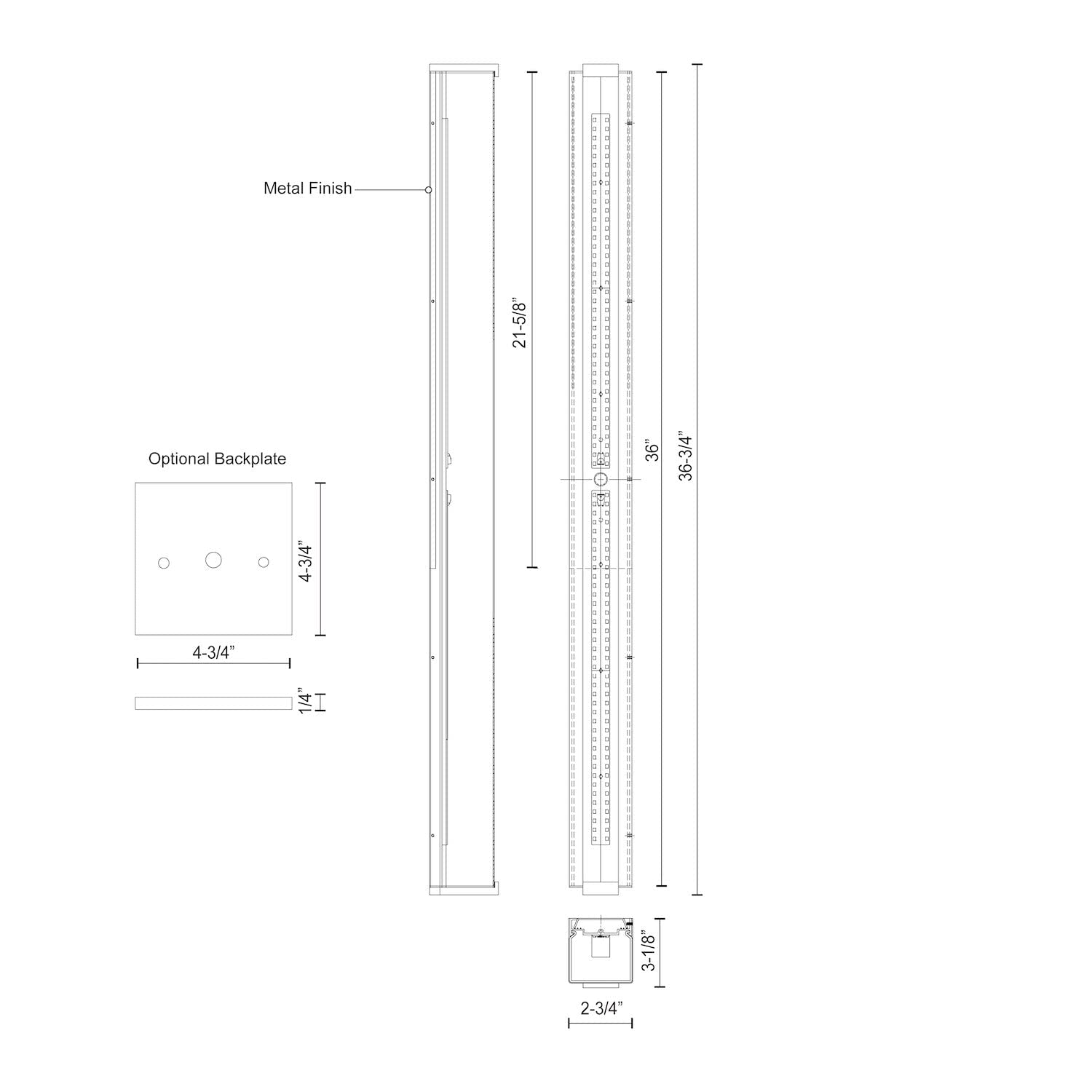Kuzco VL47237-CH LED VAN (LATITUDE) 40W CH