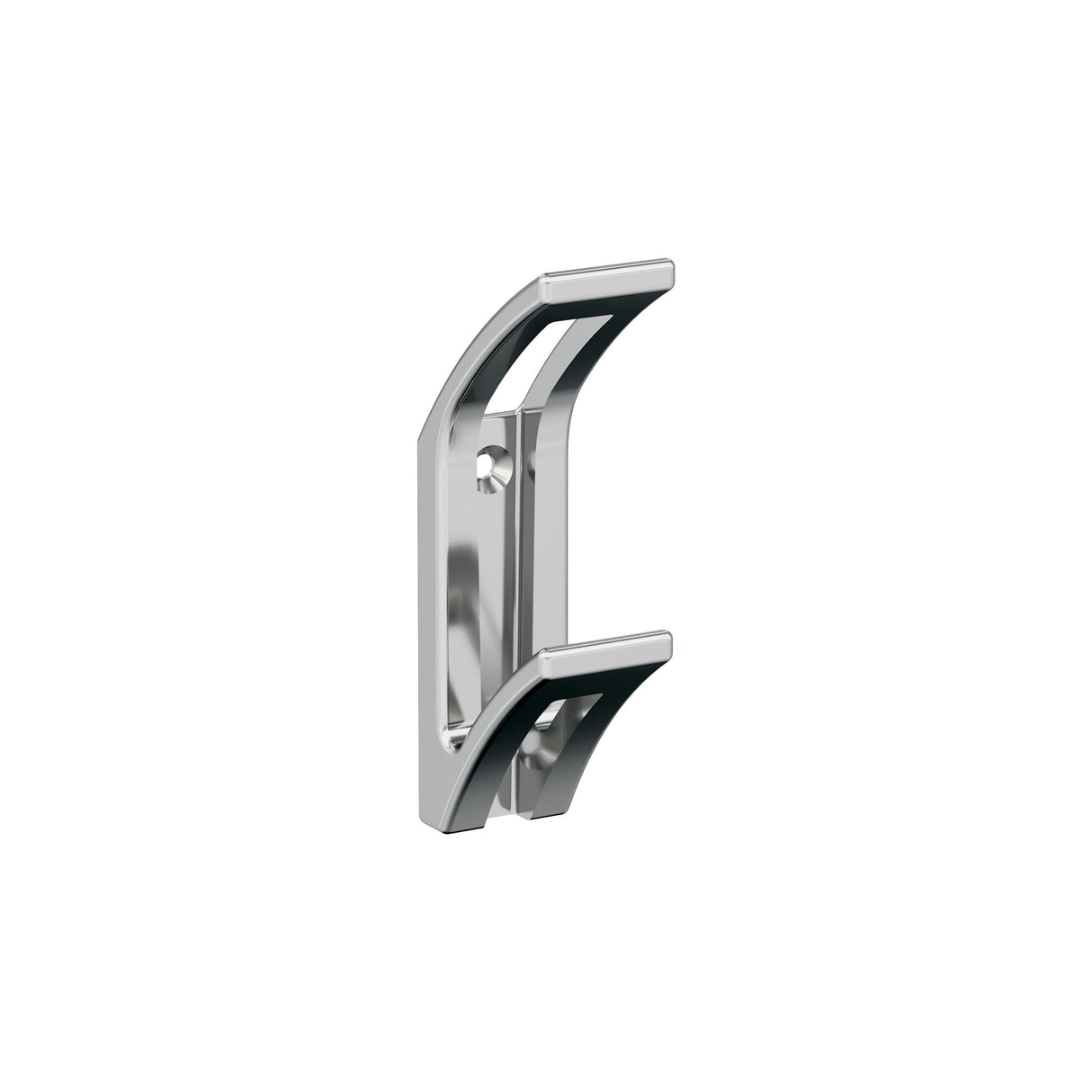 Amerock H3701026 Avid Double Prong Decorative Wall Hook Polished Chrome Hook for Coats, Hats, Backpacks, Bags Hooks for Bathroom, Bedroom, Closet, Entryway, Laundry Room, Office