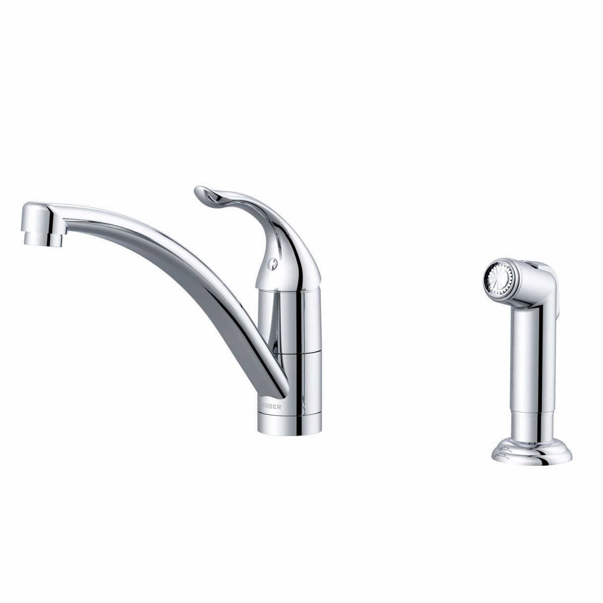 Gerber G0040012SS Stainless Steel Viper Single Handle Kitchen Faucet W/ Spray & Deck ...