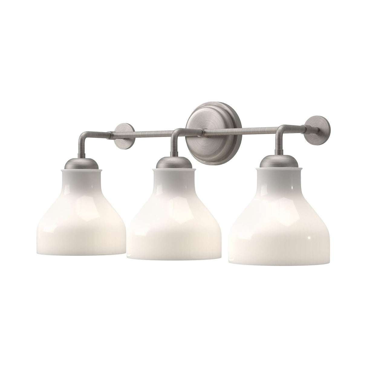 Alora VL540322BNGO WESTLAKE 22" VL BRUSHED NICKEL GLOSSY OPAL GLASS 3X60W E26