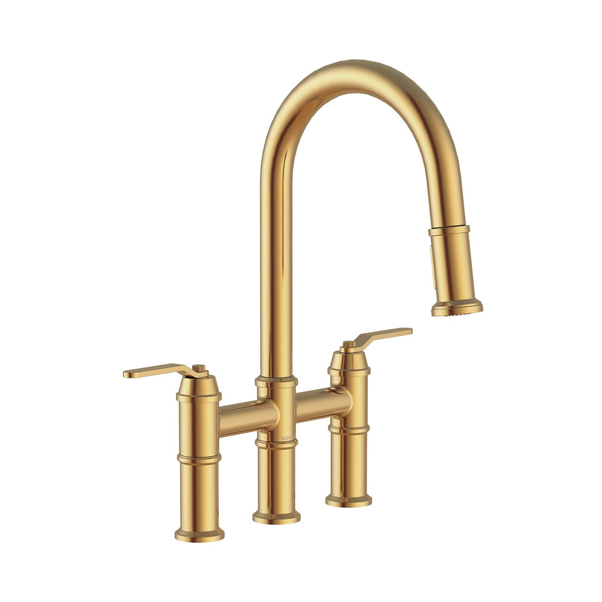 Gerber D434437BB Kinzie Two Handle Pull-down Bridge Faucet - Brushed Bronze