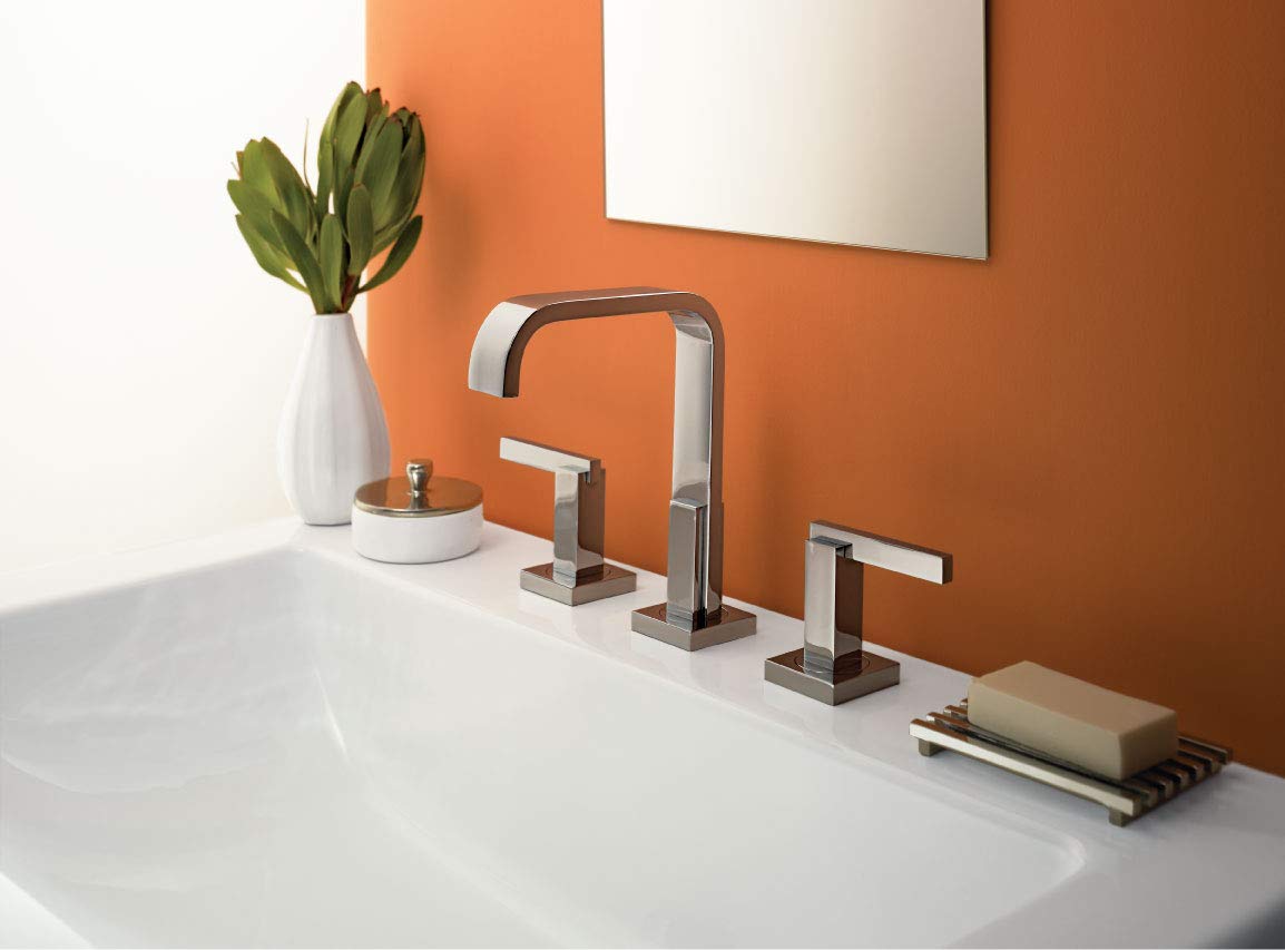 Gerber D304644 Chrome Sirius Two Handle Widespread Lavatory Faucet