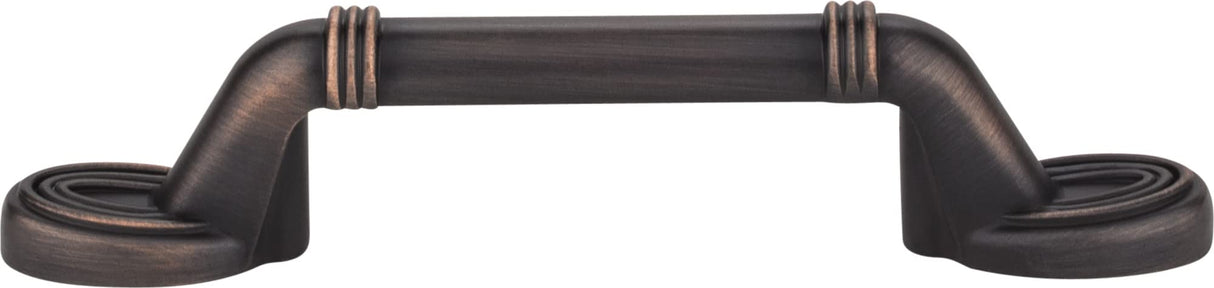 Elements 110-3SN 3" Center-to-Center Satin Nickel Ringed Detail Vienna Cabinet Pull