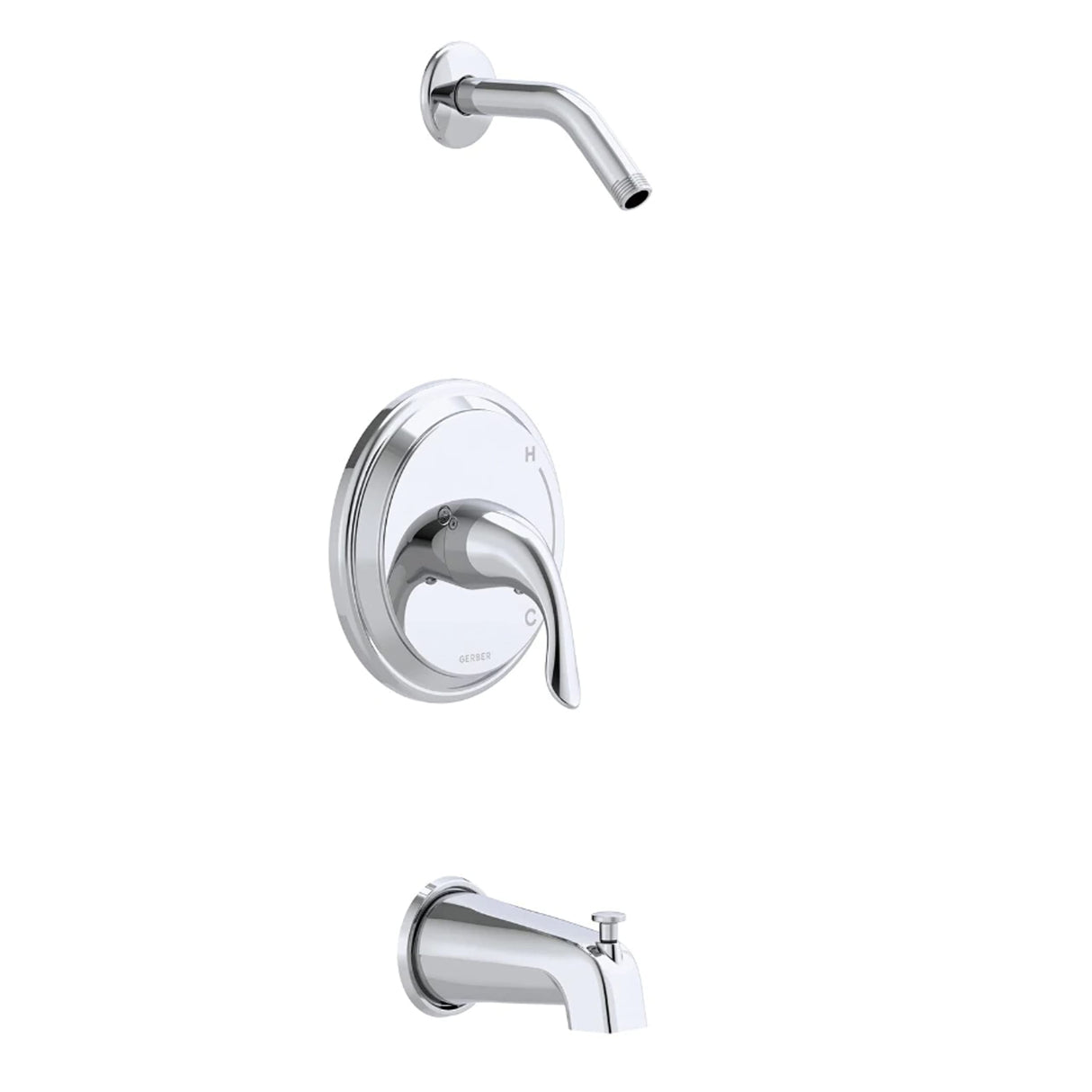 Gerber G00G9153LSTC Chrome Viper Single Handle Tub & Shower Trim Kit & Treysta CARTR...