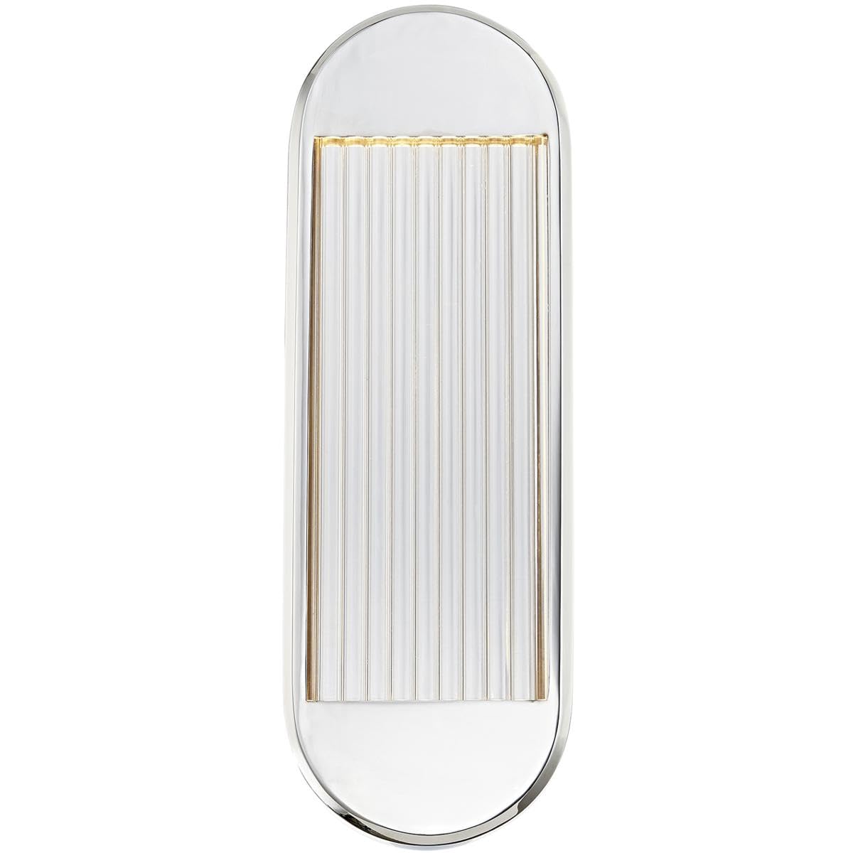 Alora WV330216PN PALAIS 16" WV POLISHED NICKEL CLEAR RIBBED ACRYLIC 17W LED 90 3000K AC LED