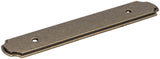 Jeffrey Alexander B812-96AEM 6-1/8" O.L. (96 mm Center-to-Center) Lightly Distressed Antique Brass Pull Backplate