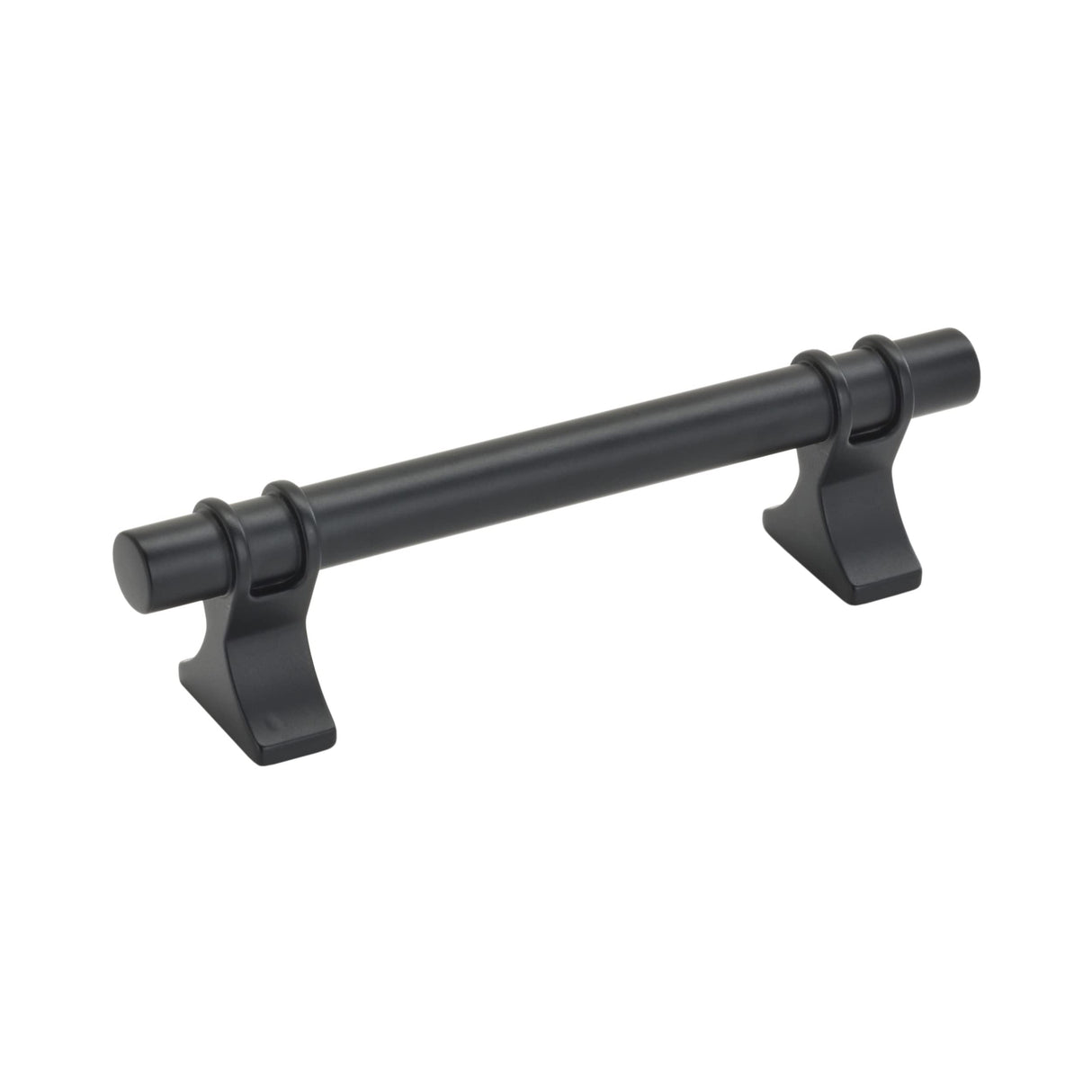 Amerock Cabinet Pull Matte Black 3-3/4 inch (96 mm) Center to Center Davenport 1 Pack Drawer Pull Drawer Handle Cabinet Hardware