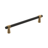 Amerock Cabinet Pull Matte Black/Champagne Bronze 6-5/16 inch (160 mm) Center-to-Center Mergence 1 Pack Drawer Pull Cabinet Handle Cabinet Hardware