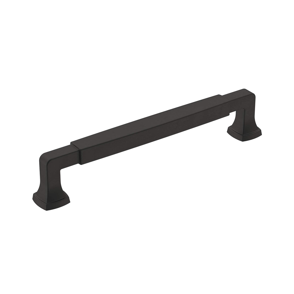 Amerock Cabinet Pull Matte Black 6-5/16 inch (160 mm) Center-to-Center Stature 1 Pack Drawer Pull Cabinet Handle Cabinet Hardware