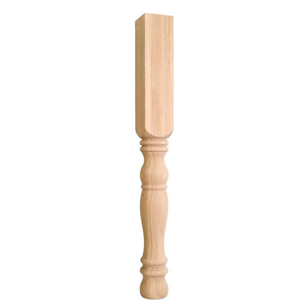 Hardware Resources P6MP 3-3/4" W x 3-3/4" D x 35-1/2" H Maple Turned Leg