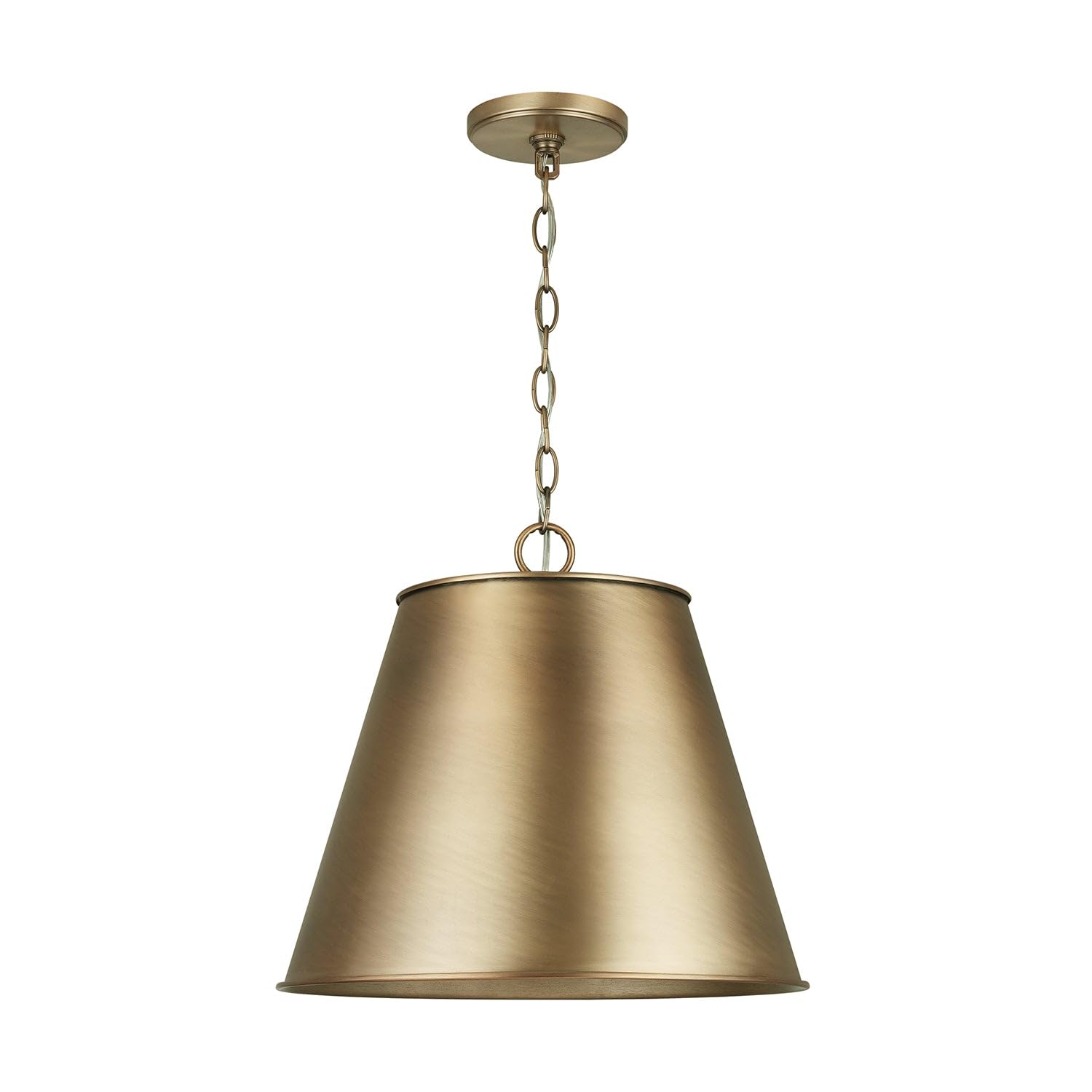 Capital Lighting 337811AD Welker 1 Light Pendant Aged Brass