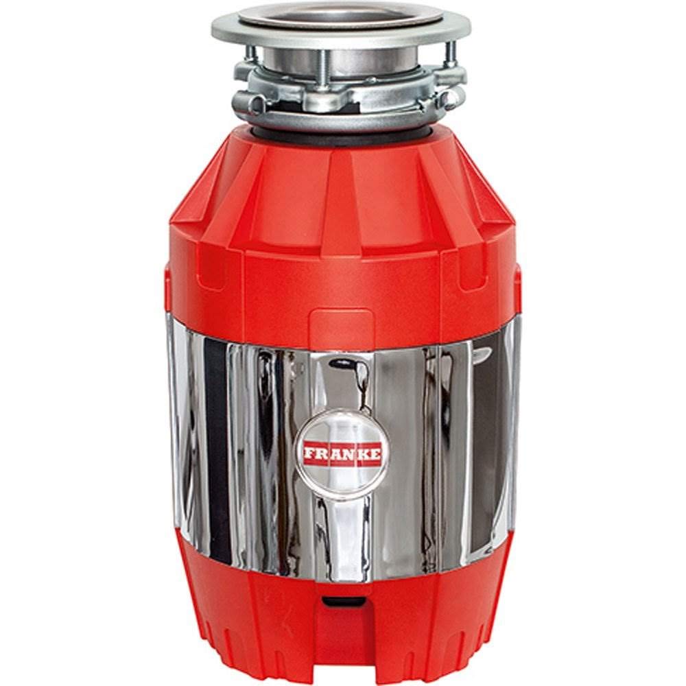 FRANKE FWDJ75 3/4 Horse Power Continuous Feed Waste Disposer Torque Master 2700 RPM Jam-Resistant DC Motor with Silverguard in Red/Chrome