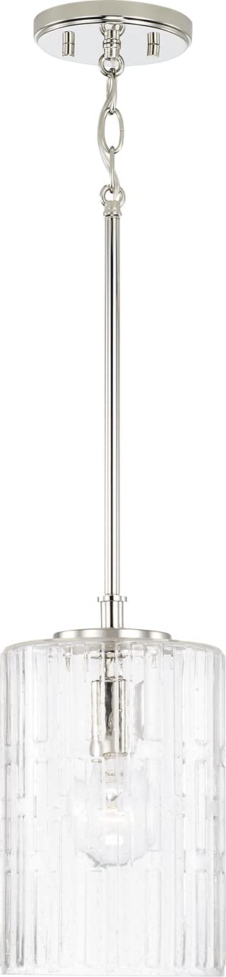 Capital Lighting 341311PN Emerson 1 Light Pendant Polished Nickel