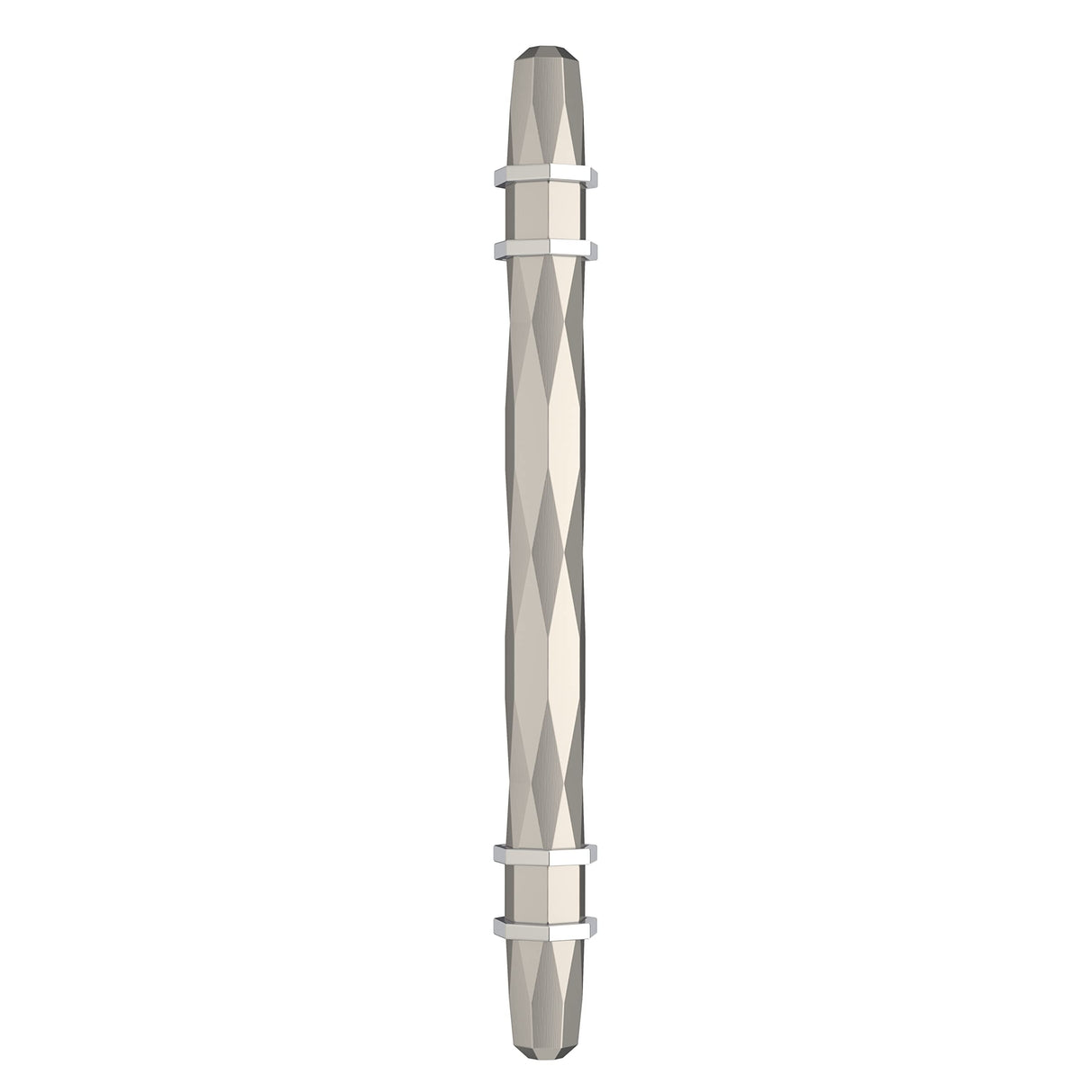 Amerock Cabinet Pull Satin Nickel/Polished Chrome 5-1/16 inch (128 mm) Center-to-Center London 1 Pack Drawer Pull Drawer Handle Cabinet Hardware