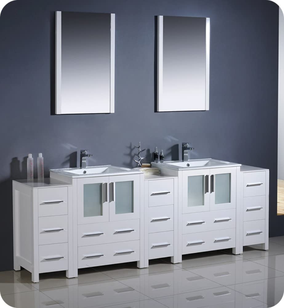 Fresca FCB62-72WH Fresca Torino 72" White Modern Bathroom Cabinets