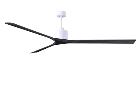 Matthews Fan NKXL-MWH-BK-90 Nan XL 6-speed ceiling fan in Matte White finish with 90” solid matte black wood blades