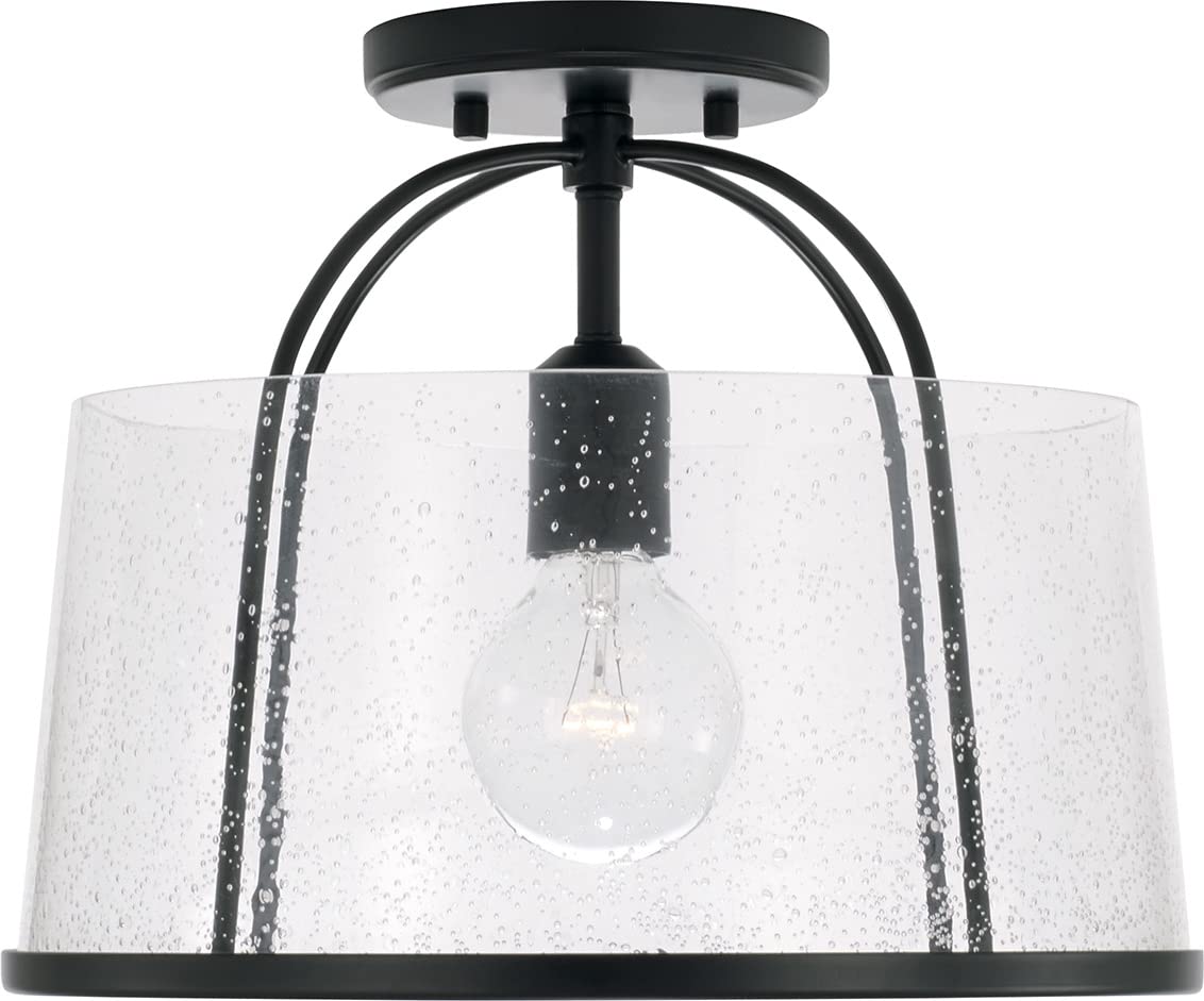 Capital Lighting 247011MB Madison 1 Light Semi-Flush Matte Black