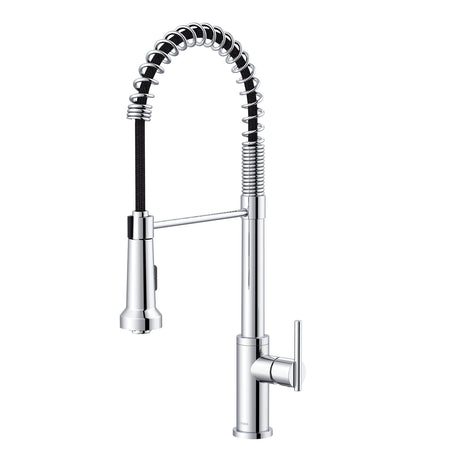 Gerber D454258 Parma Pre-rinse Single Handle Spring Pull-down Kitchen Faucet - ...