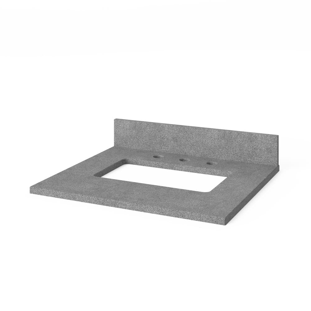 Jeffrey Alexander VKITSAV24GRSGR 24" Grey Savino Vanity, Steel Grey Cultured Marble Vanity Top, undermount rectangle bowl