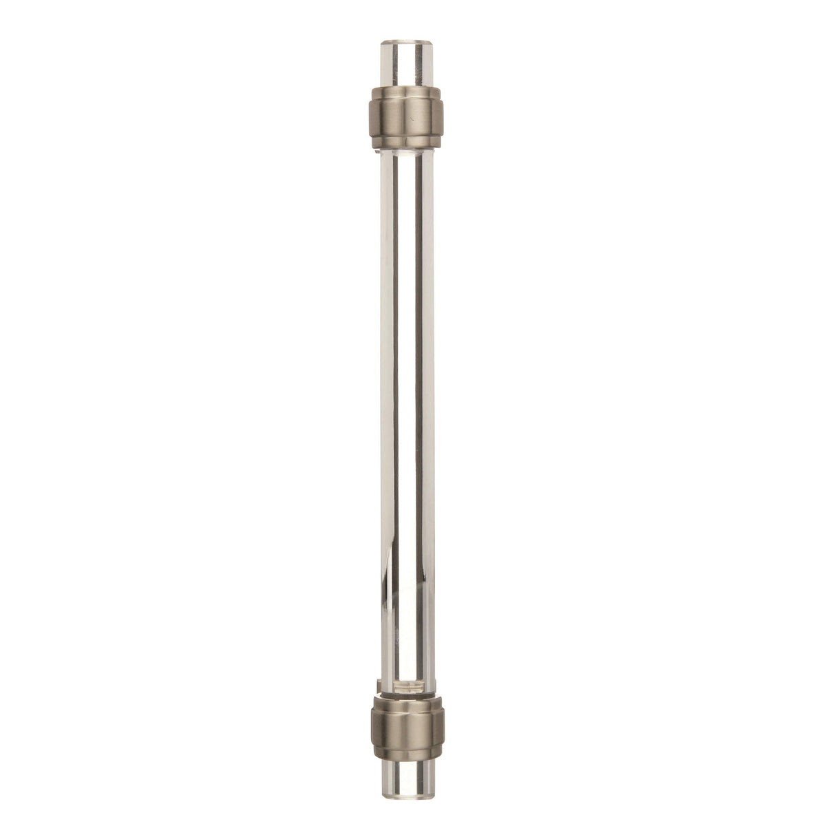 Amerock Cabinet Pull Clear/Satin Nickel 6-5/16 inch (160 mm) Center to Center Glacio 1 Pack Drawer Pull Drawer Handle Cabinet Hardware