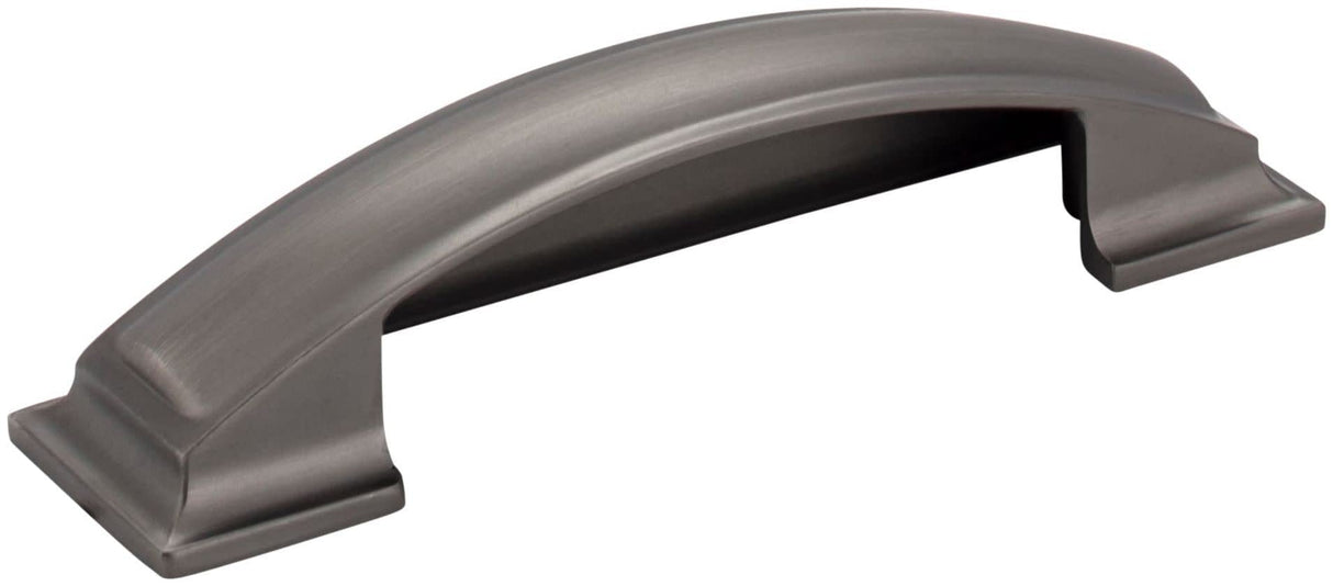 Jeffrey Alexander 436-96BNBDL 96 mm Center-to-Center Brushed Pewter Square Annadale Cabinet Cup Pull