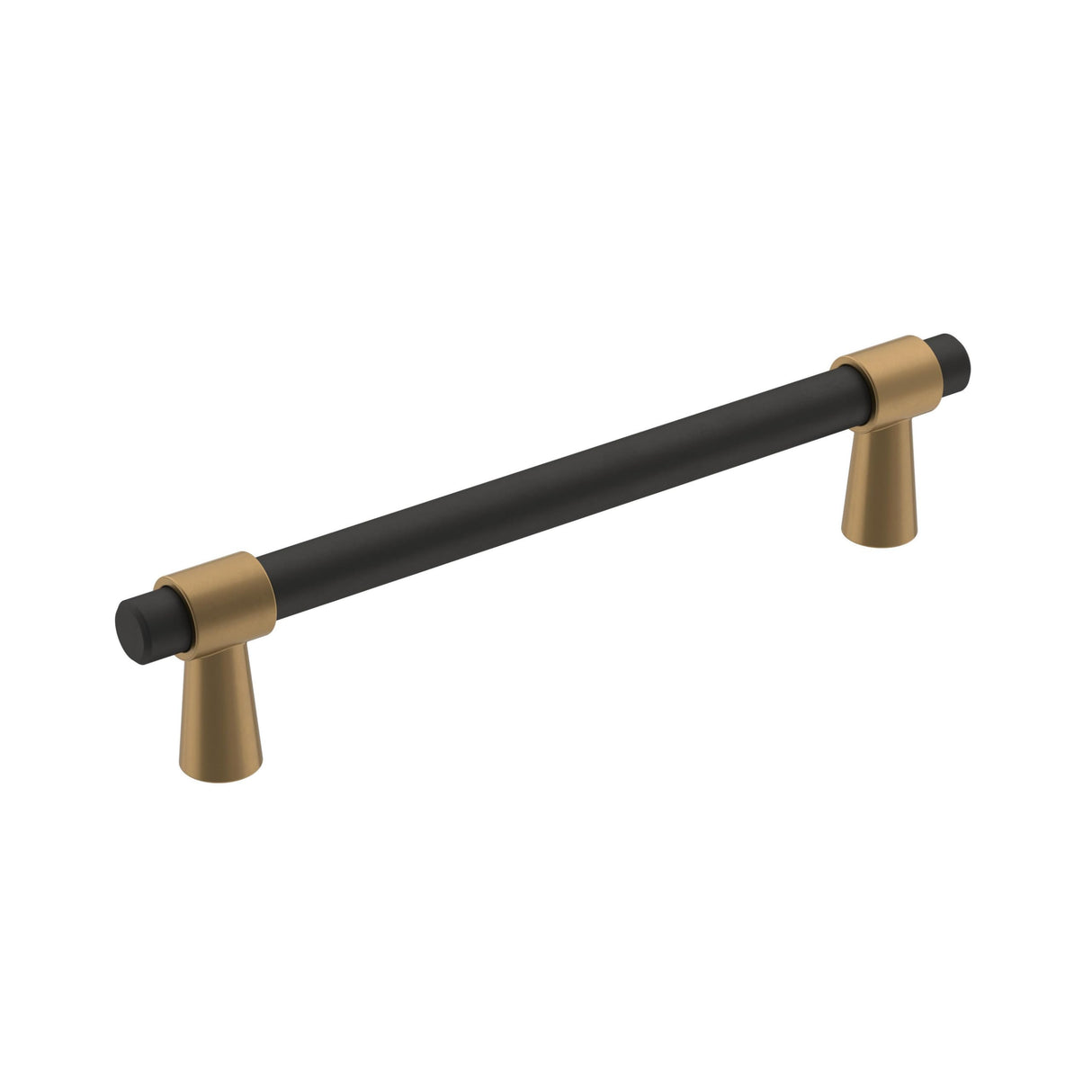 Amerock Cabinet Pull Matte Black/Champagne Bronze 5-1/16 inch (128 mm) Center-to-Center Mergence 1 Pack Drawer Pull Cabinet Handle Cabinet Hardware