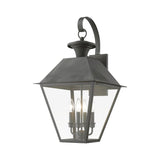 Livex Lighting 27222-61 Wentworth 4 Light 28 inch Charcoal Outdoor Wall Lantern, Extra Large