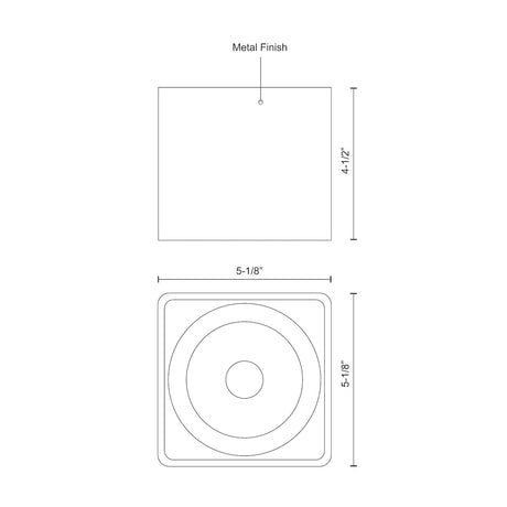 Kuzco FM10705-BK FALCO 5" FM Black 120-277V TRIAC/ELV LED 3000K 90CRI 15W