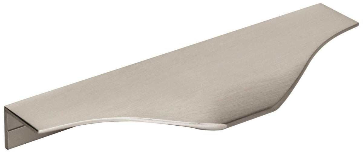 Amerock Cabinet Edge Pull Satin Nickel 4-9/16 inch (116 mm) Center to Center Aloft 1 Pack Drawer Pull Drawer Handle Cabinet Hardware