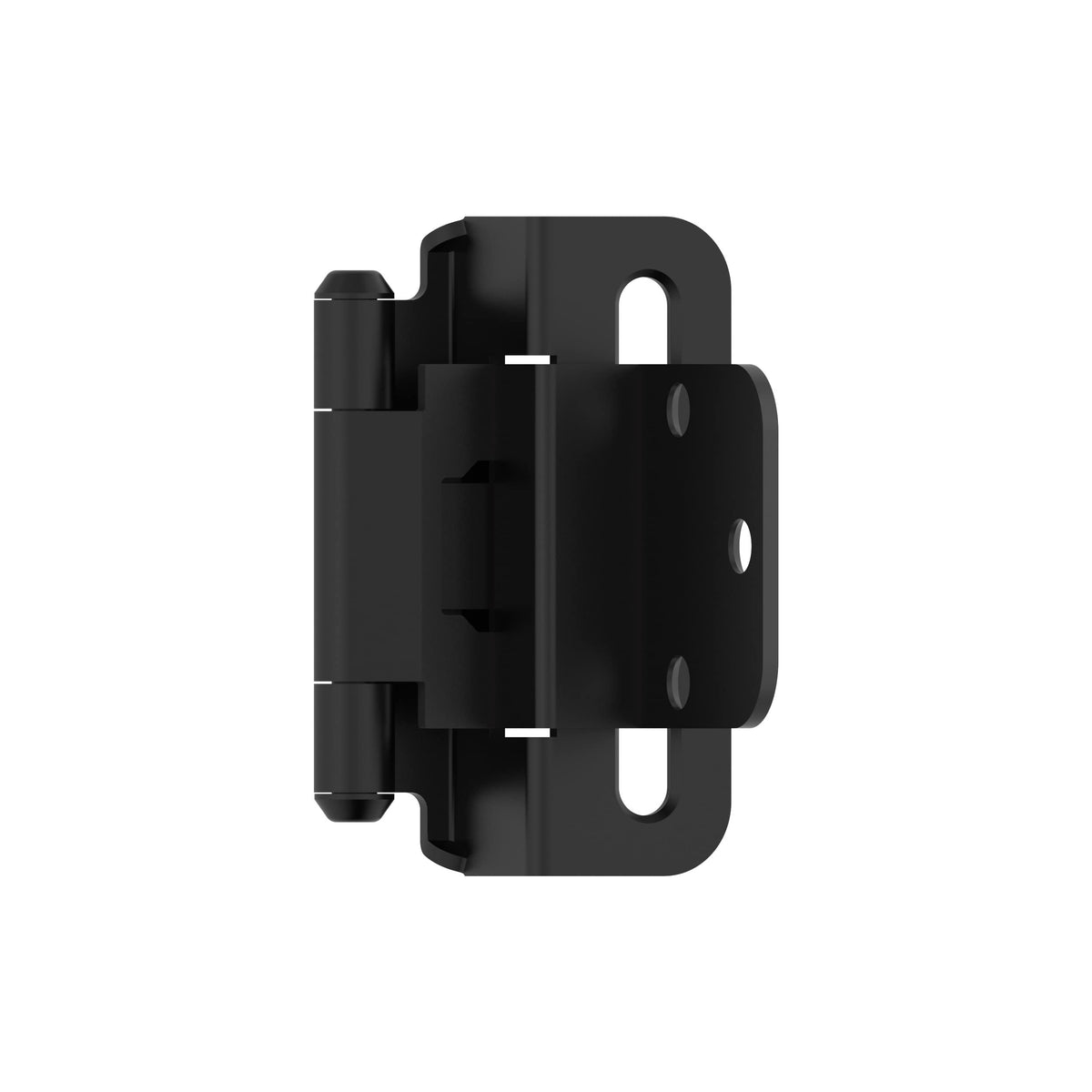 Amerock BPR7565FB Cabinet Hinge 3/8 in (10 mm) Inset Self Closing Partial Wrap Matte Black Kitchen Cabinet Door Hinge 1 Pair/2 Pack Functional Hardware