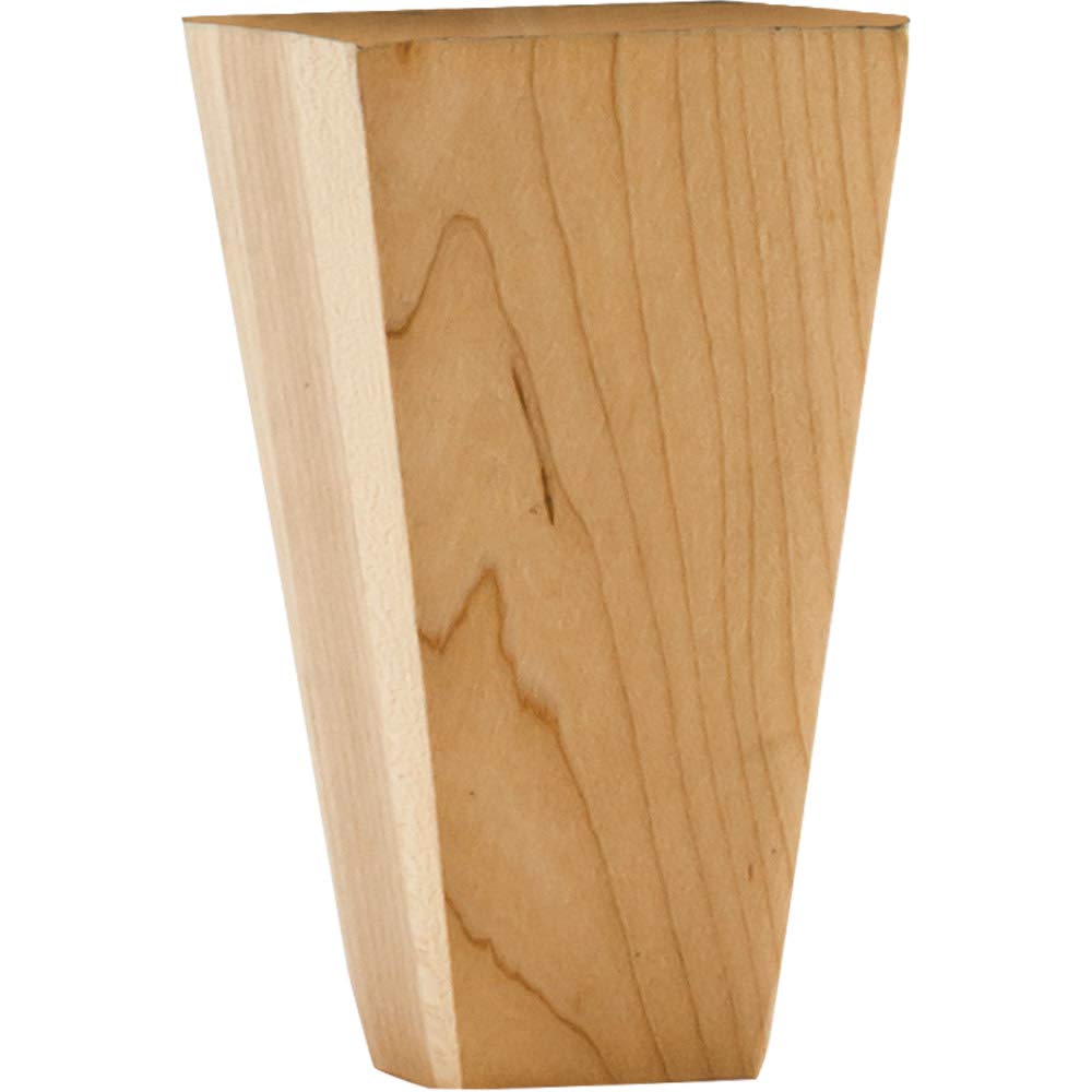 Hardware Resources BF34OK 2-1/4" W x 2-1/4" D x 4" H Oak Square Tapered Shaker Bun Foot