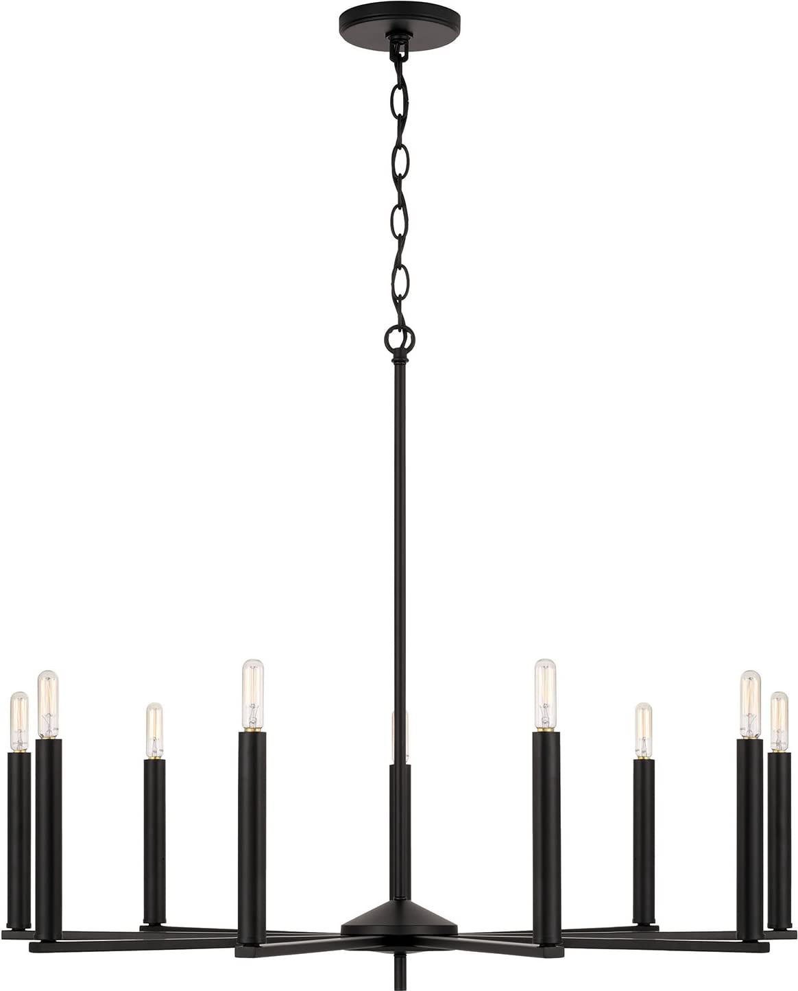 Capital Lighting 448691MB Portman 9 Light Chandelier Matte Black