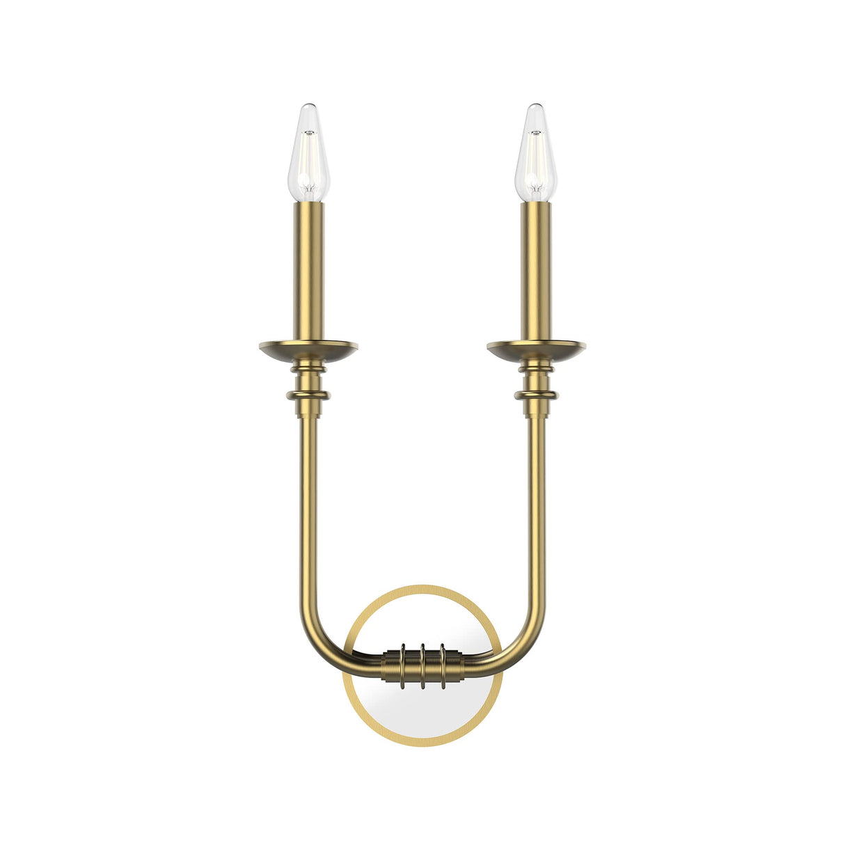 Alora WV351502VB PEABODY 2 LIGHT WALL VANITY VINTAGE BRASS