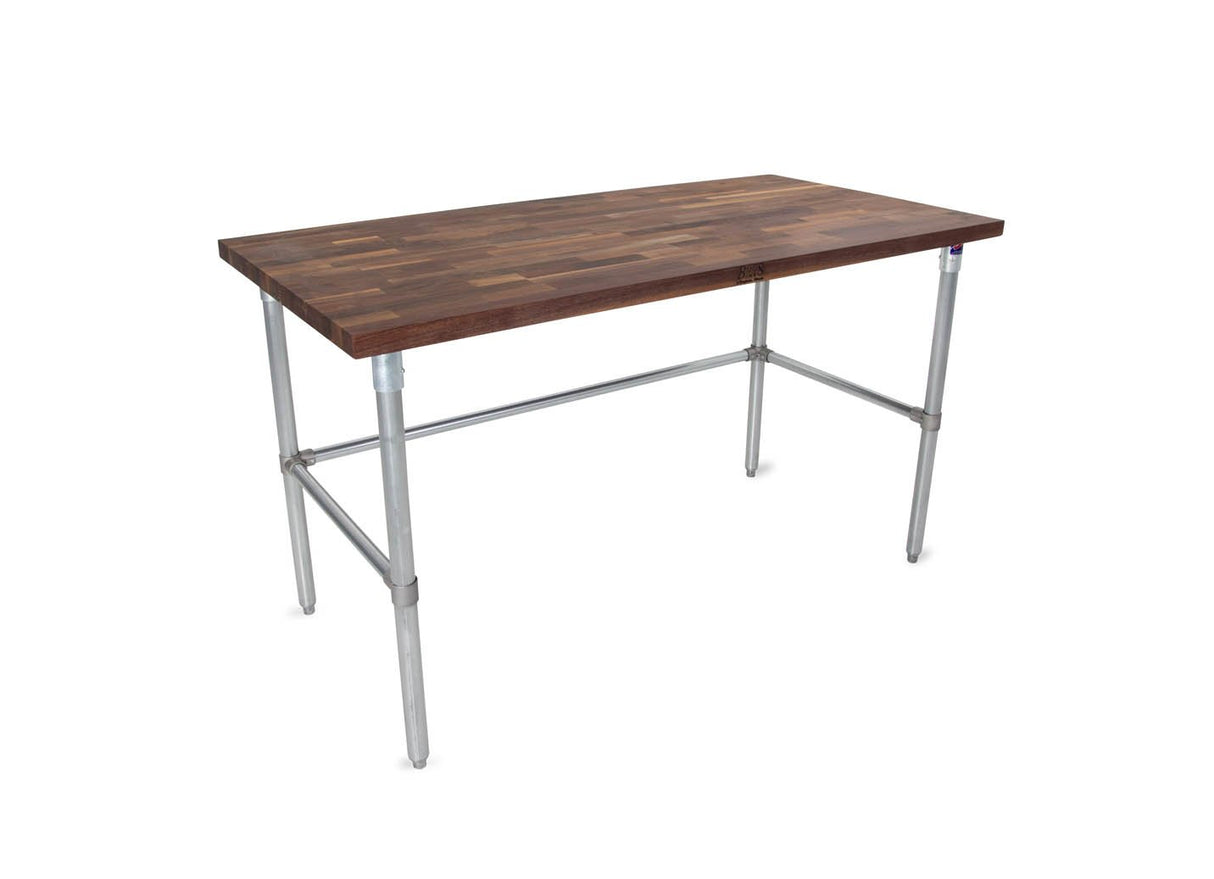 John Boos WAL-JNB09-O Blended Oil Top with Galvanized Base and Bracing, 35" Height, 60" Length, 30" Width, 1-1/2" Thick, Walnut JNB 60X30X1-1/2 W/WAL BLEND OIL 35H