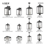 Livex Lighting 20581-91 Brushed Nickel Nyack 1 Light Outdoor Wall Lantern
