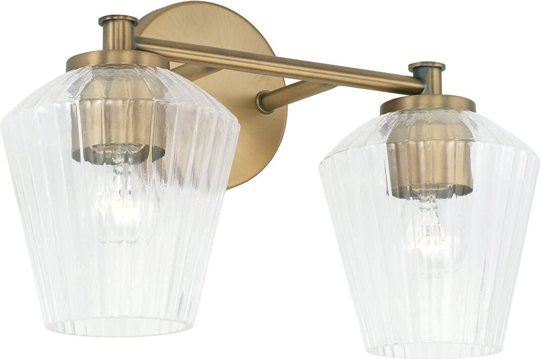 Capital Lighting 141421AD-507 Beau 2 Light Vanity Aged Brass
