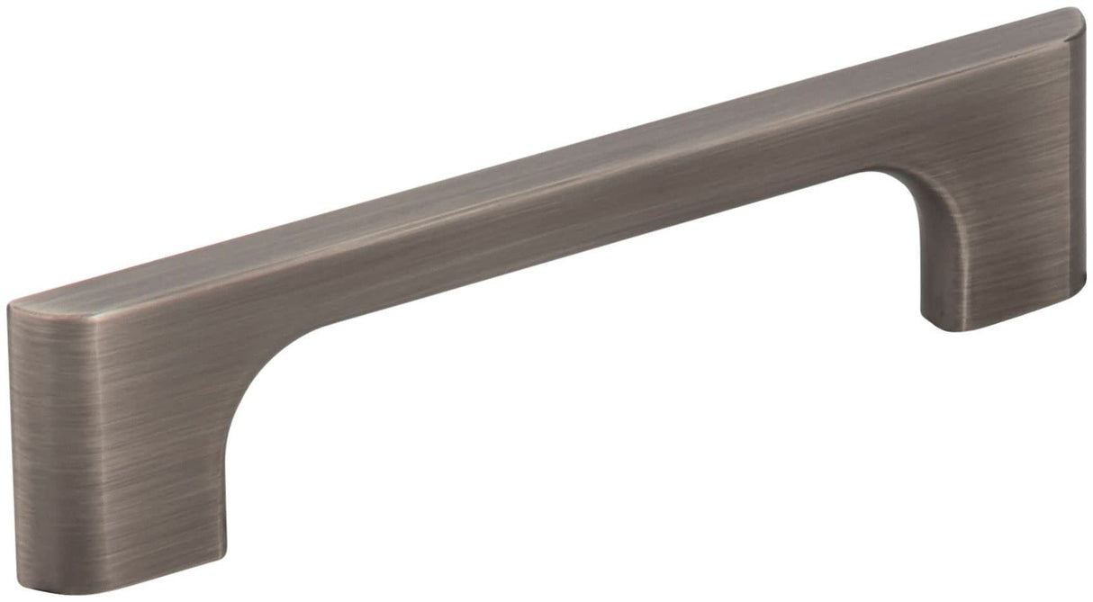 Jeffrey Alexander 286-96BNBDL 96 mm Center-to-Center Brushed Pewter Asymmetrical Leyton Cabinet Pull
