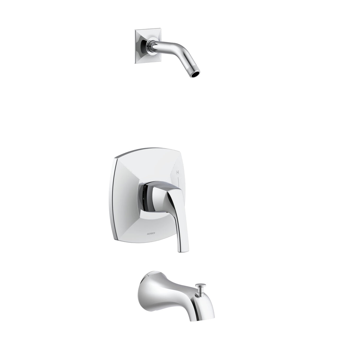 Gerber D500018LSBSTC Satin Black Vaughn Tub & Shower Trim Kit, Without Showerhead