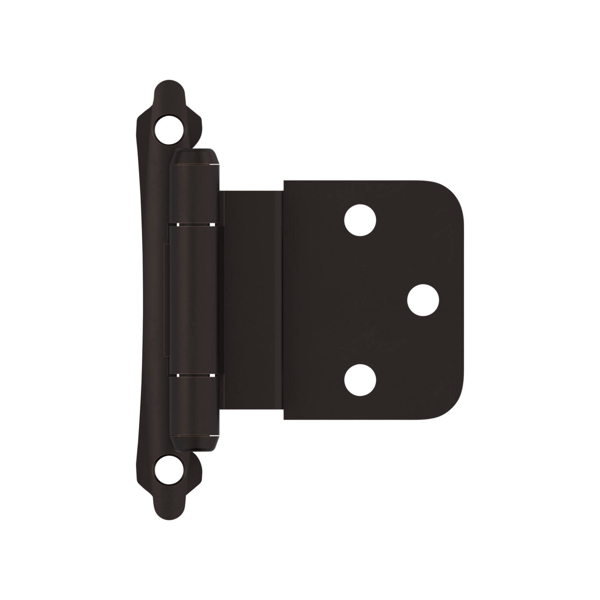 Amerock Cabinet Hinge 3/8 inch (10 mm) Inset Hinge Oil Rubbed Bronze 2 Pack Self-Closing Hinge Face Mount Hinge Cabinet Door Hinge