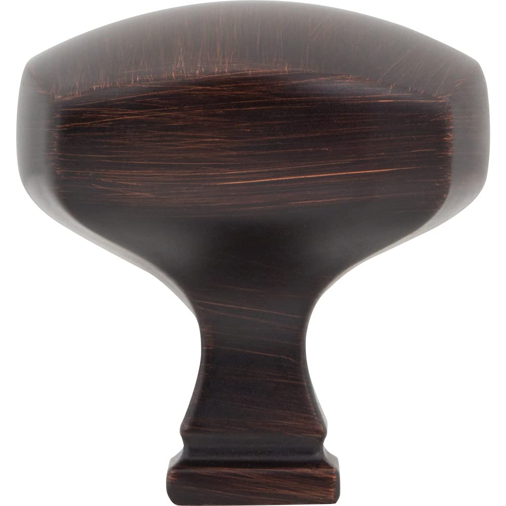 Jeffrey Alexander 278L-DBAC 1-3/8" Overall Length Brushed Oil Rubbed Bronze Square Audrey Cabinet Knob