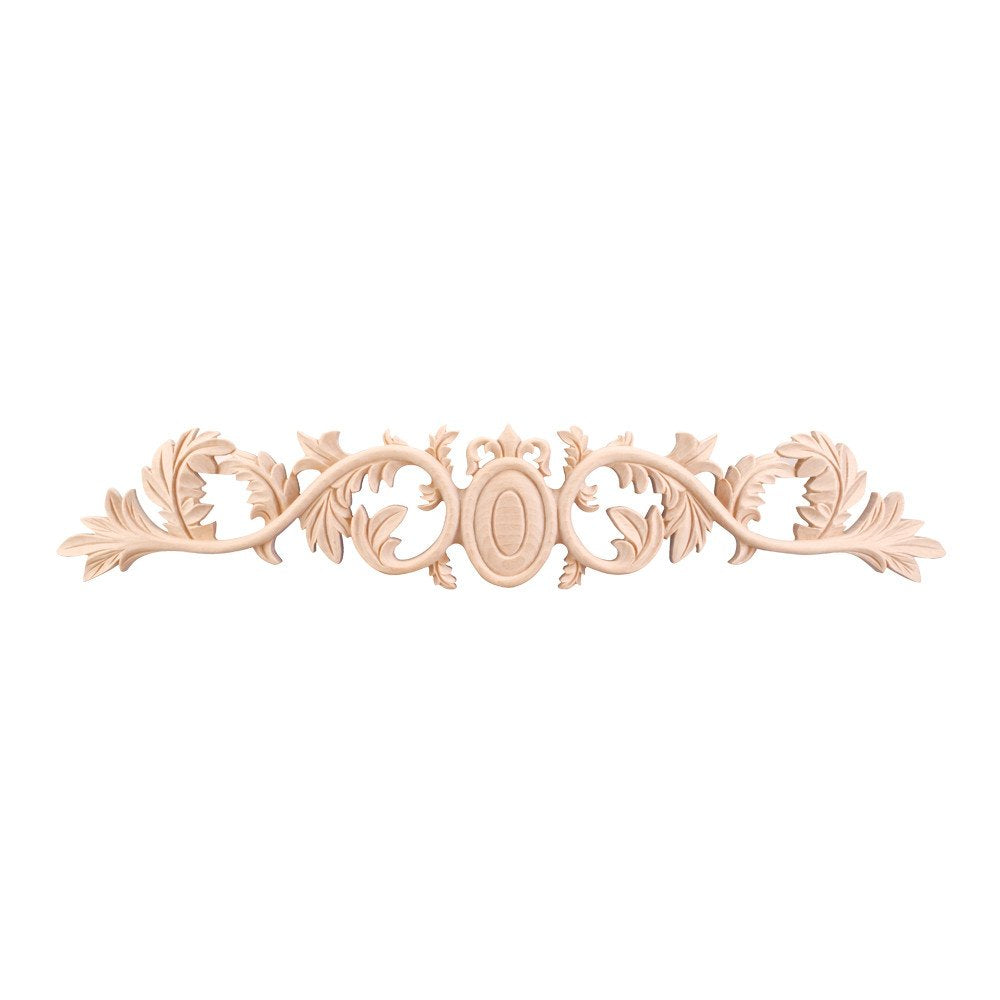 Hardware Resources ONL-09-24ALD 24" W x 3/4" D x 4-3/8" H Alder Acanthus & Egg Onlay