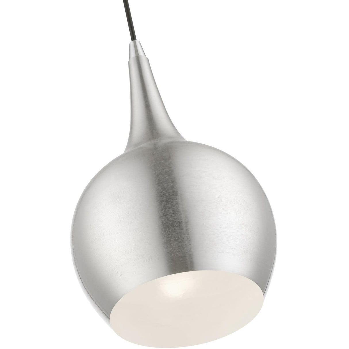 Andes 1 Light Mini Pendant in Brushed Nickel with Polished Chrome (49016-91)